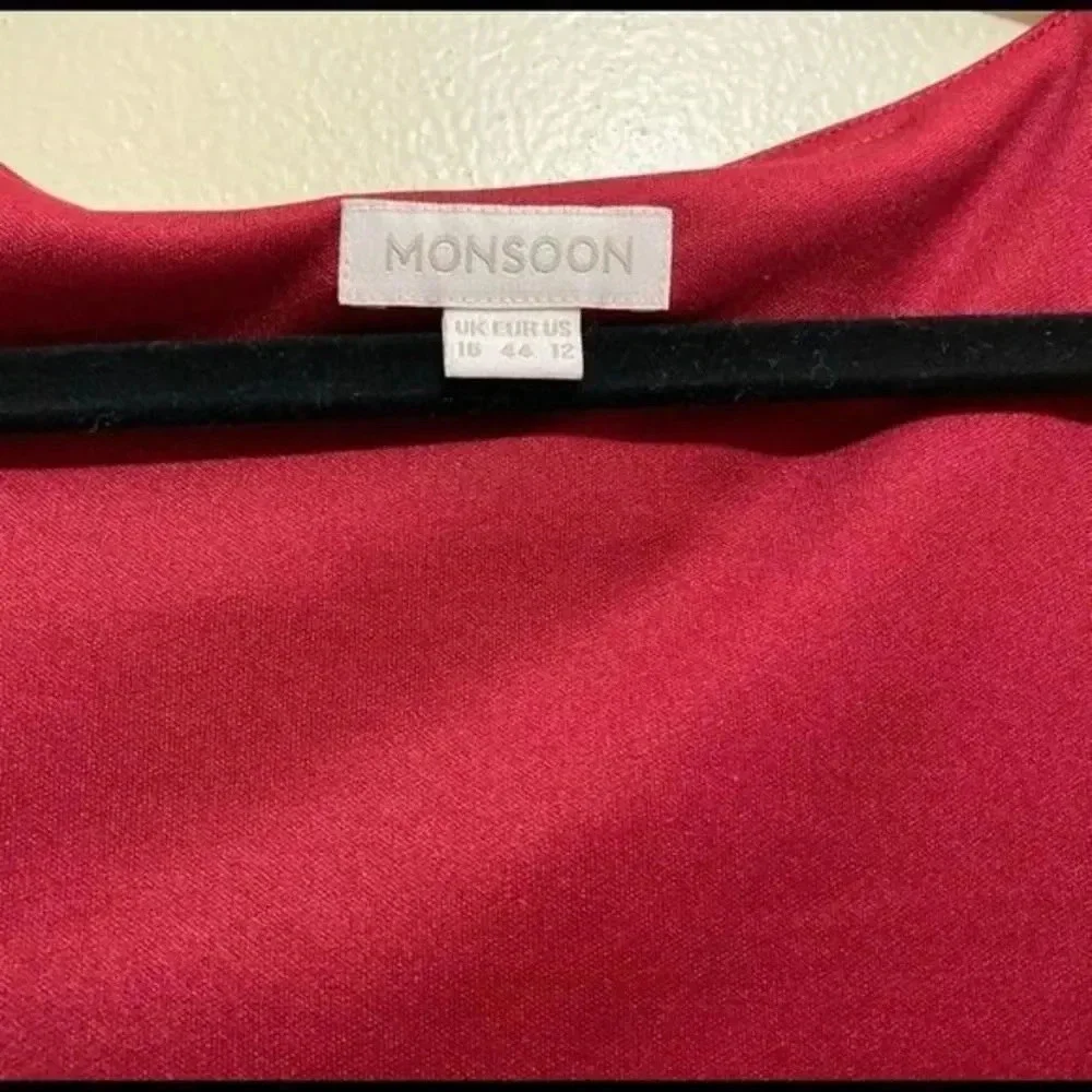 Monsoon wine red dress